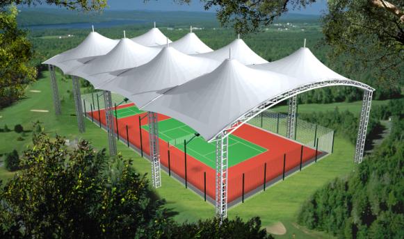 網(wǎng)球場(chǎng)膜結(jié)構(gòu)遮陽棚 網(wǎng)球場(chǎng)膜結(jié)構(gòu)遮陽棚